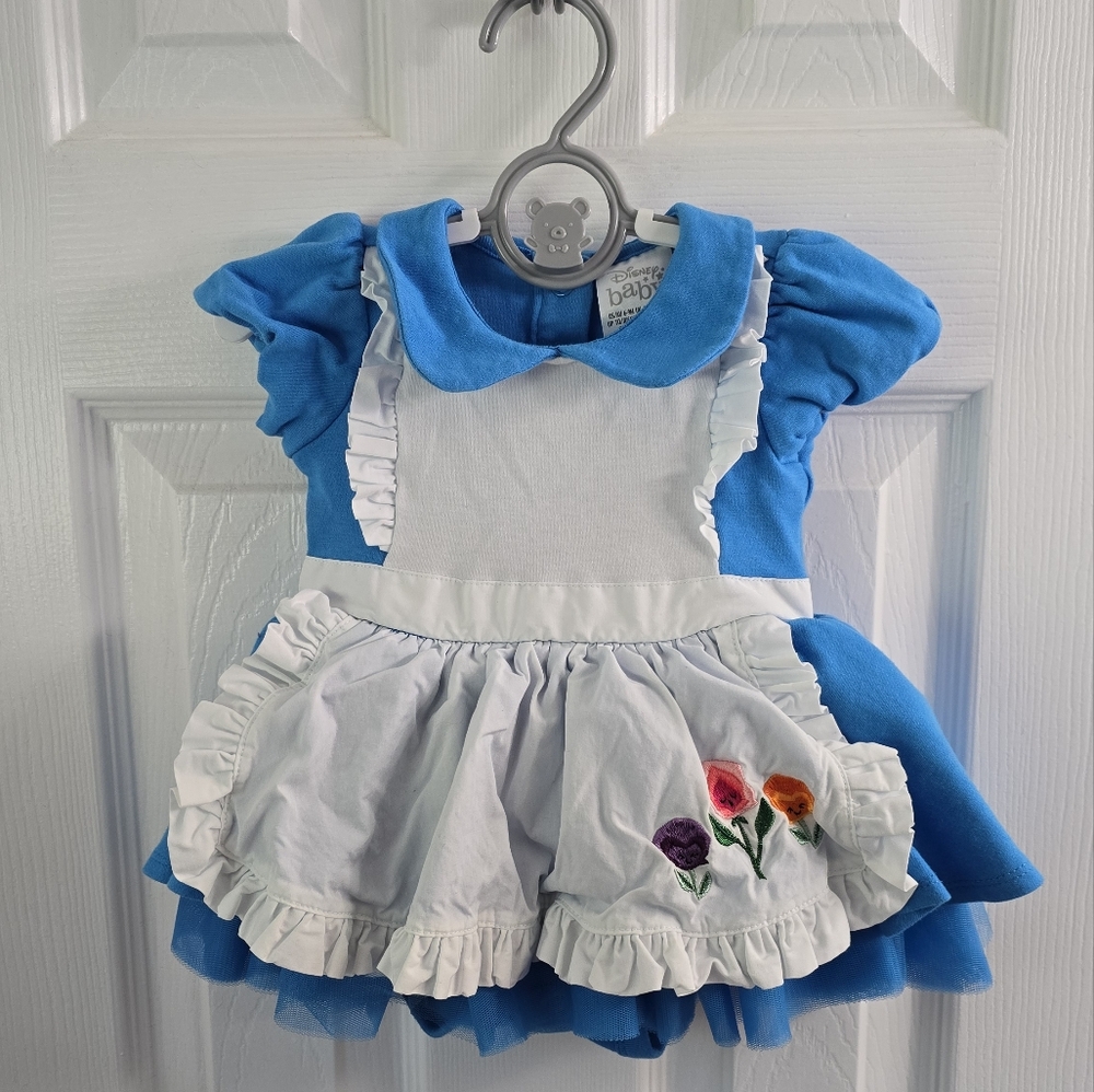 Disney Blue and White Floral Apron Dress Kids Costume